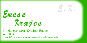 emese krajcs business card